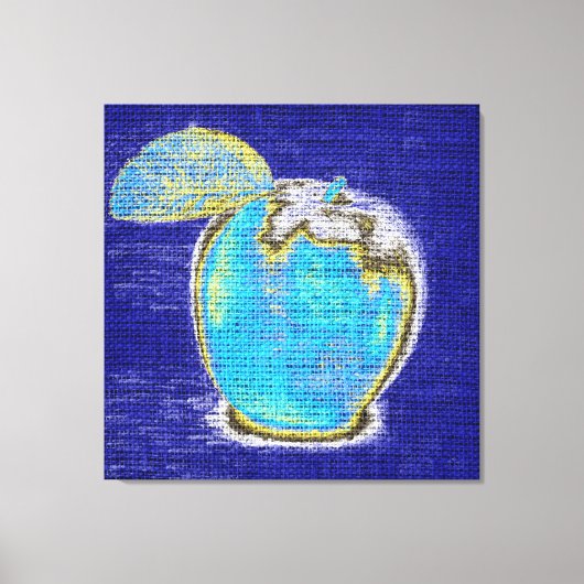 Apple Fine Art over Burlap Linen Jute #3 Canvas Afdruk (Voorkant)