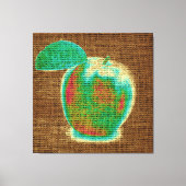 Apple Fine Art over Burlap Linen Jute #4 Canvas Afdruk (Voorkant)