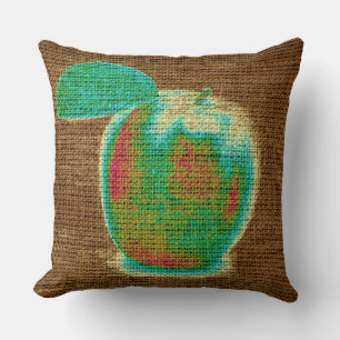 Apple Fine Art over Burlap Linen Jute #4 Kussen
