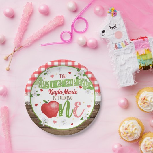 Apple First Birthday Bord - Apple of Our Eye (Feest)