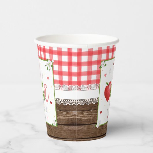 Apple First Birthday Party Cup Papieren Bekers (Rechts)