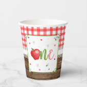 Apple First Birthday Party Cup Papieren Bekers (Voorkant)