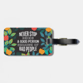 Apple Floral Pattern en ze zeiden dat ik Ver II mo Bagagelabel (Achterkant horizontaal)