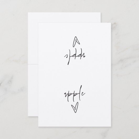 Apple Food Label Tent Kaart (Voorkant / Achterkant)