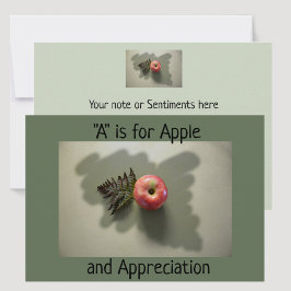 Apple for Appreciation Dank je platte kaart