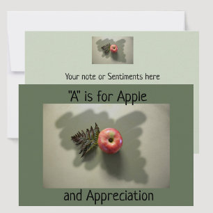 Apple for Appreciation Dank je platte kaart