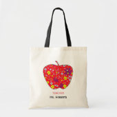 Apple for Teacher Budge Canvas tas (Voorkant)