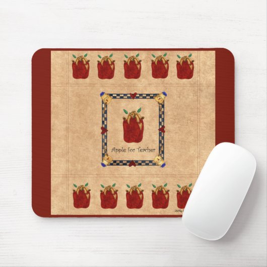 Apple for Teacher Mousepad Muismat (Met muis)