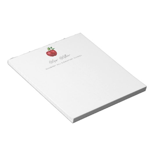 Apple for Teacher Personalized Notitieblok (Schuin)