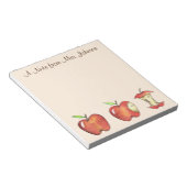 Apple for the Teacher Personalized Red Delicious Notitieblok (Schuin)