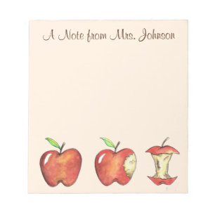 Apple for the Teacher Personalized Red Delicious Notitieblok