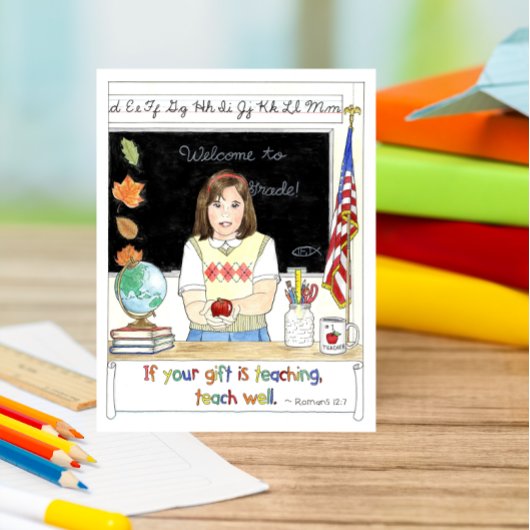 Apple for the Teacher Teacher Card Kaart
