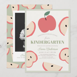 Apple Foto Groene Jongen Kleuterschool Afstuderen Kaart