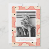 Apple Foto Roze Meisje Kleuterschool Afstuderen Kaart (Achterkant)