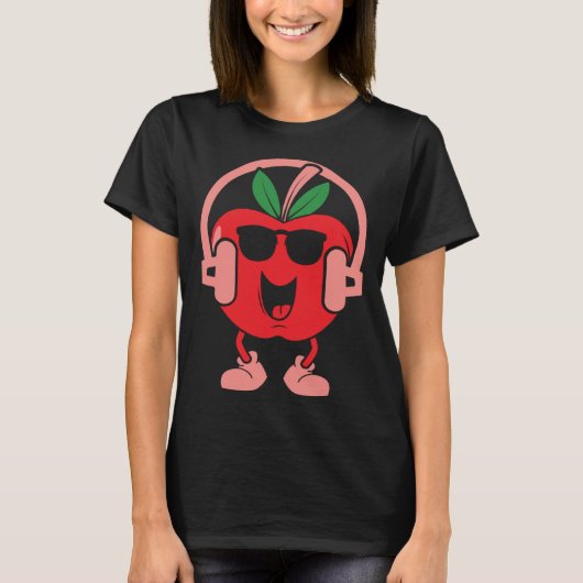 Apple  Fruit Cute Fruit Eater Basket Picker T-shirt (Voorkant)