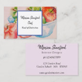 Apple Fruit Food Chef Waterverf Visitekaartje (Voorkant / Achterkant)