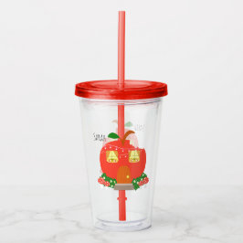 Apple Fruit Frog House Acryl Drinkbeker