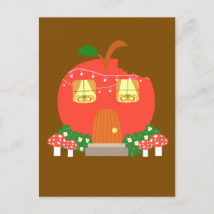 Apple Fruit Frog House Briefkaart