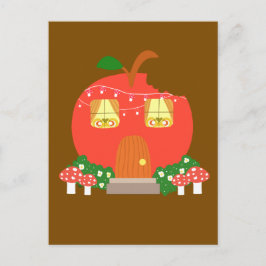 Apple Fruit Frog House Briefkaart
