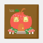 Apple Fruit Frog House Magneet (Voorkant)