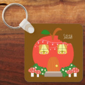 Apple Fruit Frog House Sleutelhanger (Voorkant)
