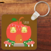 Apple Fruit Frog House Sleutelhanger (Achterkant)