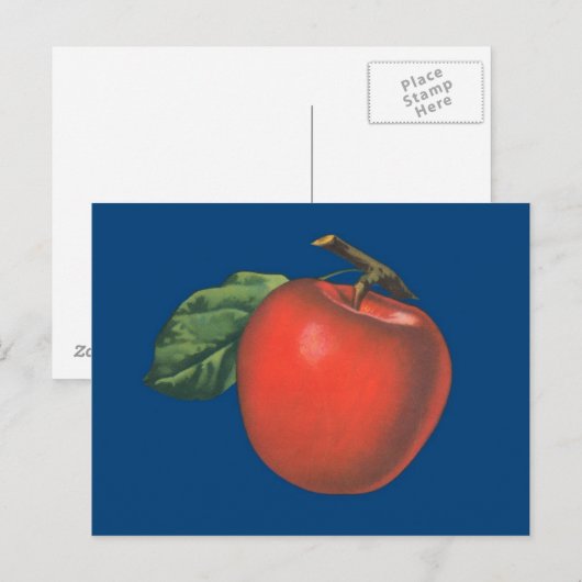 Apple  fruit illustratie briefkaart (Voorkant / Achterkant)