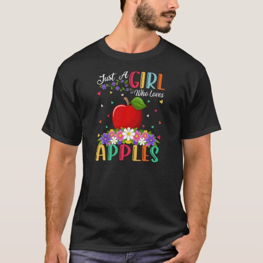 Apple Fruit is maar een meisje dat van appels houd T-shirt (Voorkant)