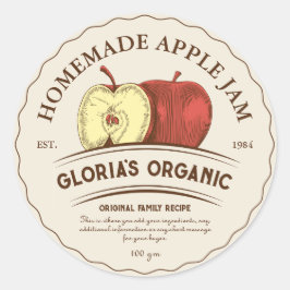  Apple Fruit Jam Custom Product Label