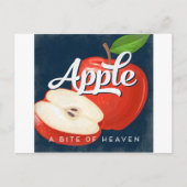 Apple  Fruit Label Retro Briefkaart (Voorkant)