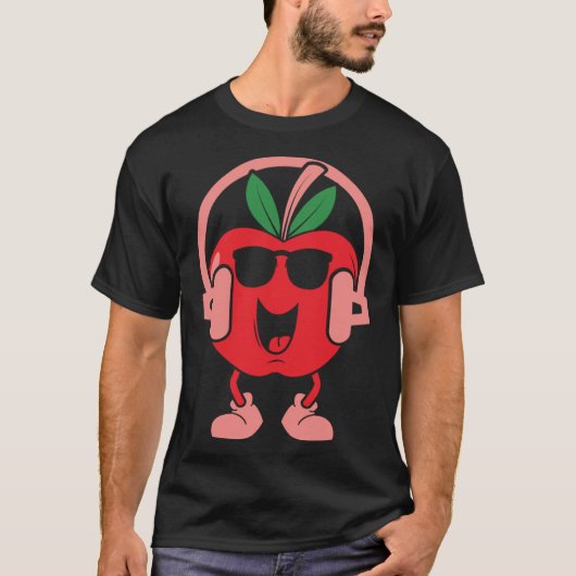 Apple Fruit Leuk Fruit Eater Mand Picker T-shirt (Voorkant)