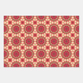 Apple Fruit Levendig Abstract Patroon Set 1 Inpakpapier Vel (Voorkant 3)