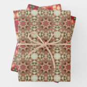 Apple Fruit Levendig Abstract Patroon Set 1 Inpakpapier Vel (In situ)