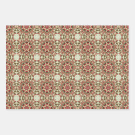 Apple Fruit Levendig Abstract Patroon Set 1 Inpakpapier Vel