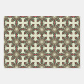 Apple Fruit Levendig Abstract Patroon Set 2 Inpakpapier Vel (Voorkant 3)