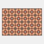 Apple Fruit  Levendig Abstract Patroon Set 3 Inpakpapier Vel (Voorkant 3)