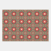 Apple Fruit  Levendig Abstract Patroon Set 3 Inpakpapier Vel (Voorkant 2)