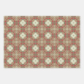 Apple Fruit Levendig Abstract Patroon Set 4 Inpakpapier Vel (Voorkant 2)