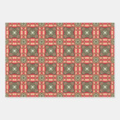 Apple Fruit Levendig Abstract Patroon Set 4 Inpakpapier Vel (Voorkant)