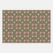 Apple Fruit Levendig Abstract Patroon Set 5 Inpakpapier Vel (Voorkant)