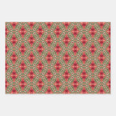 Apple Fruit Levendig Abstract Patroon Set 6 Inpakpapier Vel (Voorkant 3)