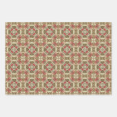 Apple Fruit Levendig Abstract Patroon Set 6 Inpakpapier Vel (Voorkant 2)