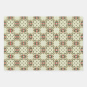 Apple Fruit Levendig Abstract Patroon Set 6 Inpakpapier Vel (Voorkant)