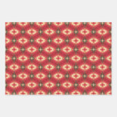 Apple Fruit  Levendig Abstract Patroon Set 7 Inpakpapier Vel (Voorkant 3)