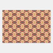 Apple Fruit  Levendig Abstract Patroon Set 7 Inpakpapier Vel (Voorkant)