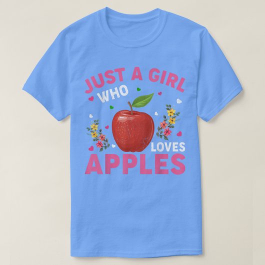 Apple Fruit Lover Funny Gewoon een meisje dat van T-shirt (Design voorkant)