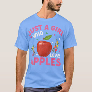 Apple Fruit Lover Funny Gewoon een meisje dat van T-shirt