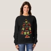 Apple Fruit Lover Xmas Lighting Apple Kerstman Tr Trui (Voorkant volledig)
