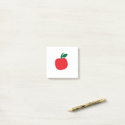 Apple Fruit Post-it® Notes (Op bureau)
