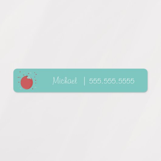 Apple Fruit School Class Lunch Name Number Labels (Design 1)